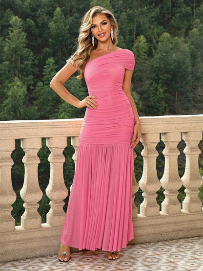 Julieta Mesh Maxi Dress - Pink